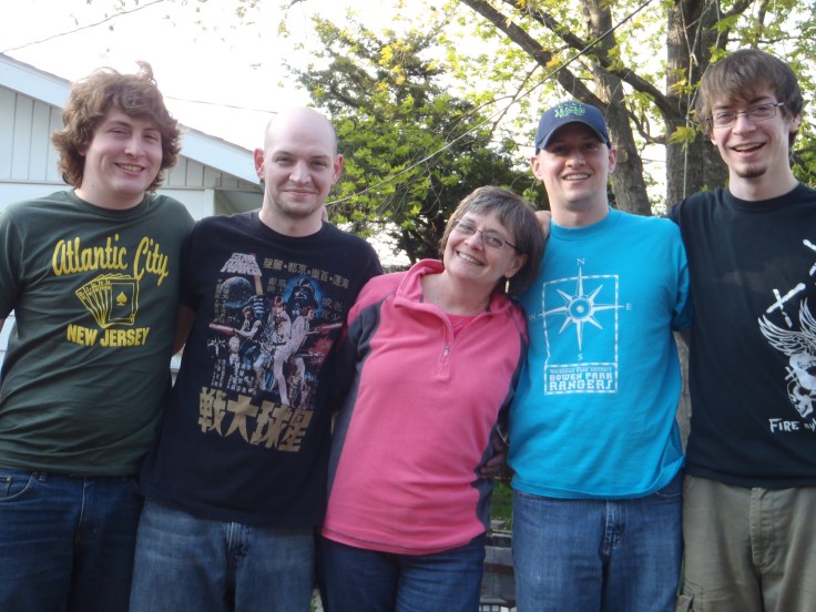 Happy Mom with her guys!